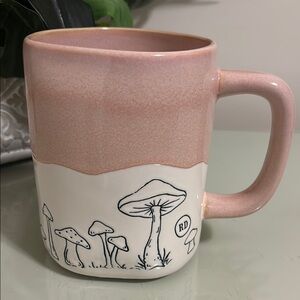 Pink and Cream Mushroom Mug